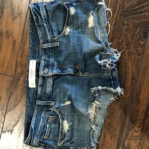 Distressed jean shorts Abercrombie